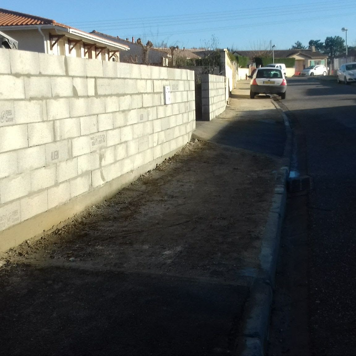 Murette en parpaings